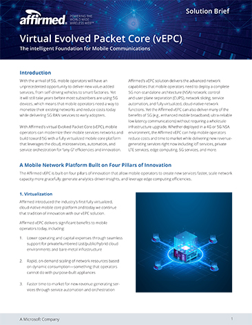 Virtual Evolved Packet Core